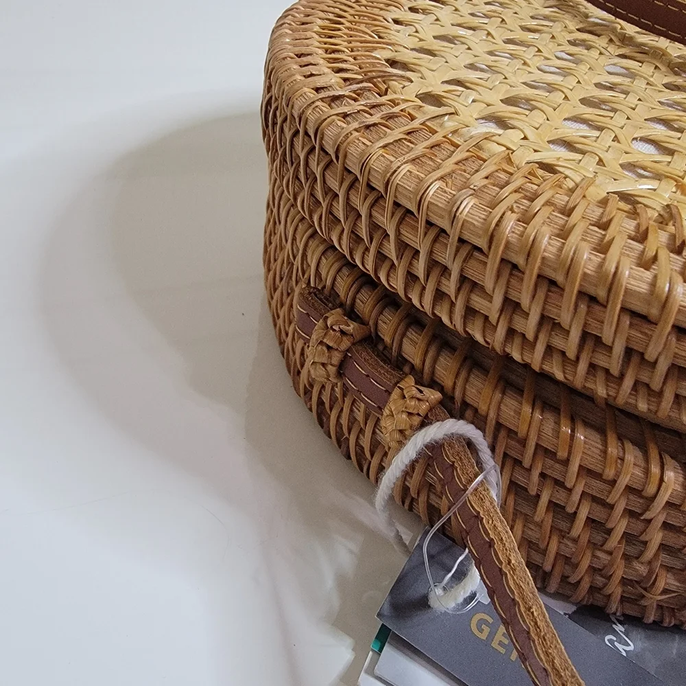 Rattan Circle Boho Bag - Picture 3 of 8